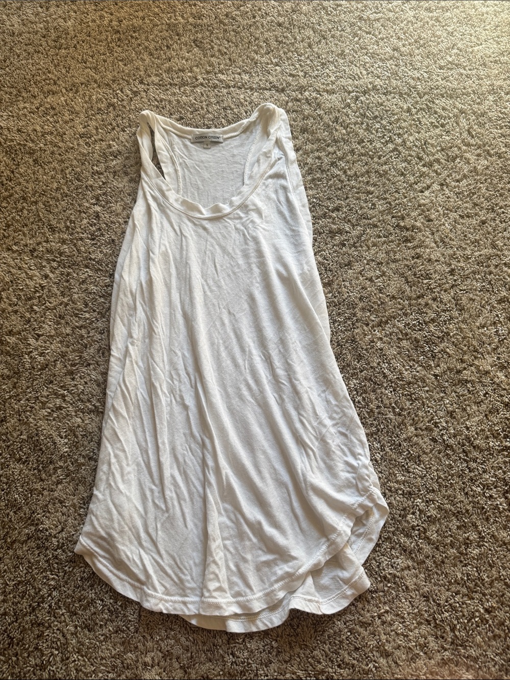 Cotton Citizen White Racerback Swing Tank sz.small